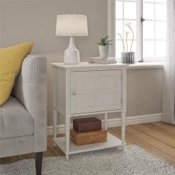 Gwyneth 28.3 in. Soft White Accent Table by Ameriwood Home -Deals HOMESTYLES Store soft white ameriwood home end side tables hd90560 31 1000