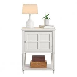 Gwyneth 28.3 in. Soft White Accent Table by Ameriwood Home -Deals HOMESTYLES Store soft white ameriwood home end side tables hd90560 c3 1000