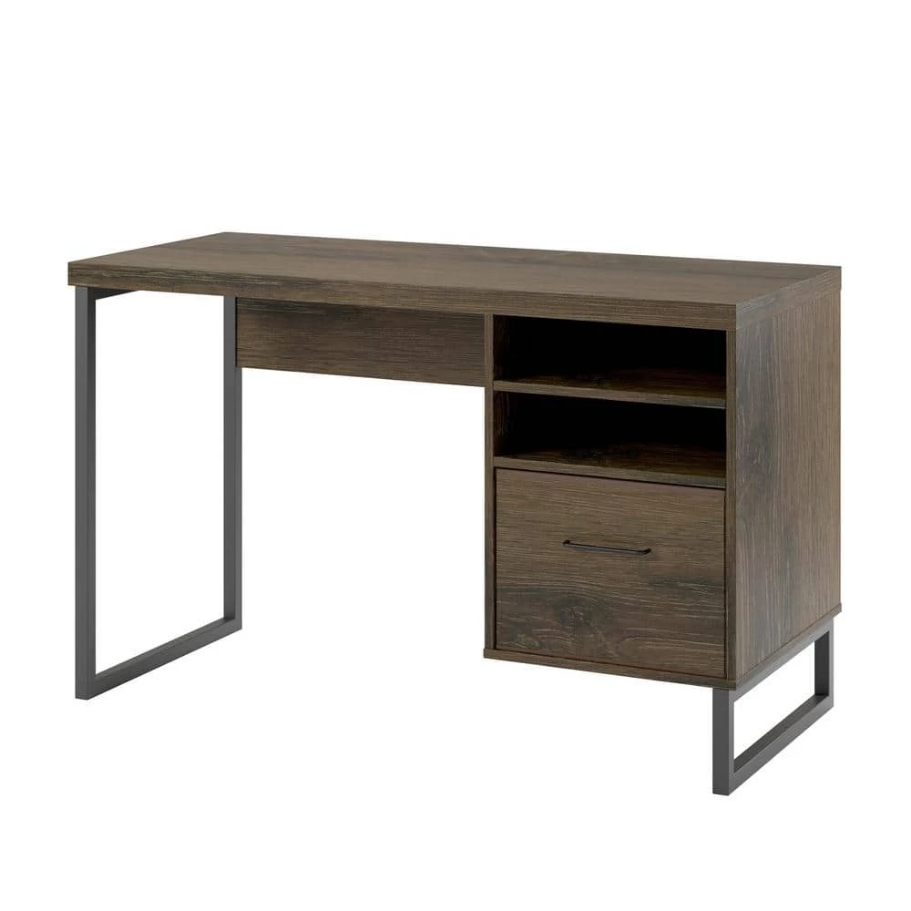 45 in. Sonoma Mocha Oak Rectangular 1 -Drawer Computer Desk with Open Shelves by Ameriwood Home 1 45 in. Sonoma Mocha Oak Rectangular 1 -Drawer Computer Desk with Open Shelves by Ameriwood Home