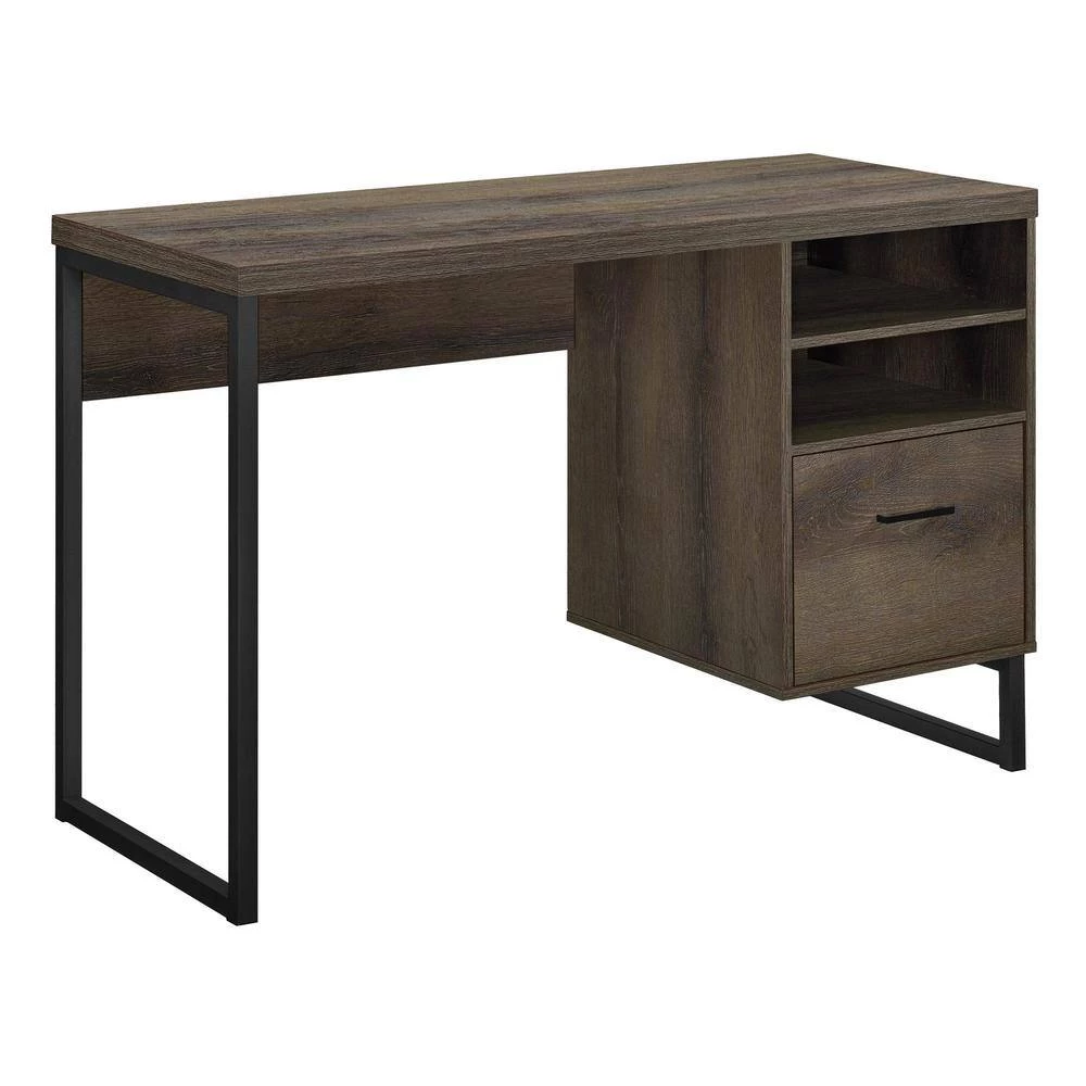 45 in. Sonoma Mocha Oak Rectangular 1 -Drawer Computer Desk with Open Shelves by Ameriwood Home 5 45 in. Sonoma Mocha Oak Rectangular 1 -Drawer Computer Desk with Open Shelves by Ameriwood Home - Image 5