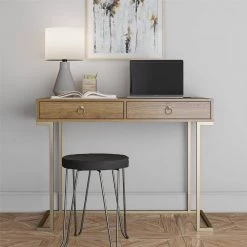 Hailey 41.6 in. Walnut Rectangular Writing Desk with 2 Drawers by Ameriwood Home 19 Hailey 41.6 in. Walnut Rectangular Writing Desk with 2 Drawers by Ameriwood Home -Deals HOMESTYLES Store walnut ameriwood home writing desks de18129 31 1000