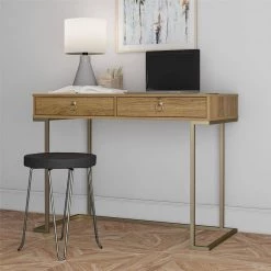 Hailey 41.6 in. Walnut Rectangular Writing Desk with 2 Drawers by Ameriwood Home 15 Hailey 41.6 in. Walnut Rectangular Writing Desk with 2 Drawers by Ameriwood Home -Deals HOMESTYLES Store walnut ameriwood home writing desks de18129 4f 1000