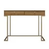 Hailey 41.6 in. Walnut Rectangular Writing Desk with 2 Drawers by Ameriwood Home