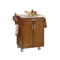 Cuisine Cart Warm Oak Kitchen Cart with Stainless Top by HOMESTYLES 6 Cuisine Cart Warm Oak Kitchen Cart with Stainless Top by HOMESTYLES -Deals HOMESTYLES Store warm oak with stainless top homestyles kitchen carts 9001 0062 c3 1000