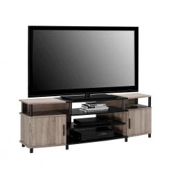Windsor 63 in. Weathered Oak Particle Board TV Stand Fits TVs Up to 70 in. with Storage Doors by Ameriwood Home 14 Windsor 63 in. Weathered Oak Particle Board TV Stand Fits TVs Up to 70 in. with Storage Doors by Ameriwood Home -Deals HOMESTYLES Store weathered oak ameriwood home tv stands hd26877 4f 1000