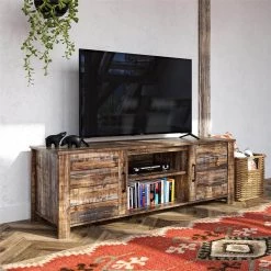 Mescal 65.35 in. Weathered Oak TV Stand for TV's up to 70 in. by Ameriwood Home -Deals HOMESTYLES Store weathered oak ameriwood home tv stands hd28383 1f 1000