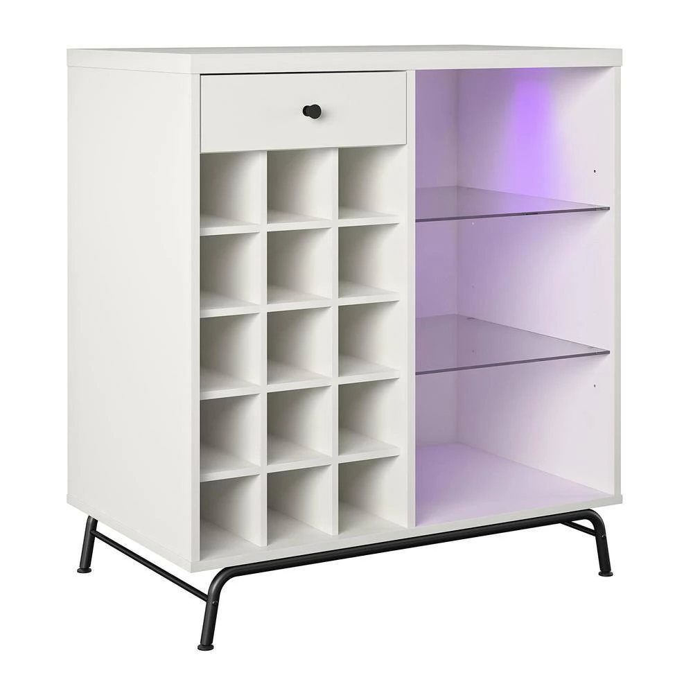 Kuna White Bar Cabinet by Ameriwood Home 8 Kuna White Bar Cabinet by Ameriwood Home - Image 8
