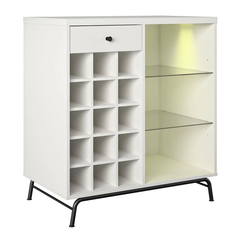 Kuna White Bar Cabinet by Ameriwood Home 2 Kuna White Bar Cabinet by Ameriwood Home - Image 2