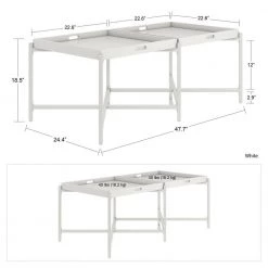 Merchiston Coffee Table with Removable Tray Top, White by Ameriwood Home -Deals HOMESTYLES Store white ameriwood home coffee tables hd01614 44 1000