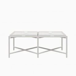 Merchiston Coffee Table with Removable Tray Top, White by Ameriwood Home