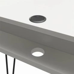 Joshua 40.5 in. Rectangular White Computer Desk with Storage by Ameriwood Home -Deals HOMESTYLES Store white ameriwood home computer desks de33704 77 1000