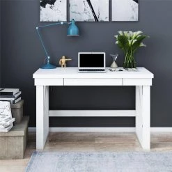 Caryle 47.5 in. Rectangle White MDF Computer Desk with Drawer by Ameriwood Home -Deals HOMESTYLES Store white ameriwood home computer desks hd34497 31 1000