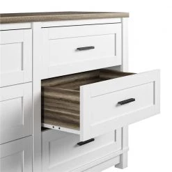 Fall River 6-Drawer White Dresser 32 in. H x 54 in. W x 15.75 in. D by Ameriwood Home 9 Fall River 6-Drawer White Dresser 32 in. H x 54 in. W x 15.75 in. D by Ameriwood Home -Deals HOMESTYLES Store white ameriwood home dressers hd73995 77 1000