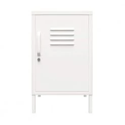 Bonanza 14.96 in. White Rectangular Metal Locker End Table by Ameriwood Home