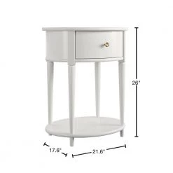 Abelia 21.6 White Round End Table with Drawer and Shelf by Ameriwood Home 13 Abelia 21.6 White Round End Table with Drawer and Shelf by Ameriwood Home -Deals HOMESTYLES Store white ameriwood home end side tables hd12622 40 1000