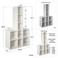 Lauren Kids White 9 Cube Storage by Ameriwood Home -Deals HOMESTYLES Store white ameriwood home kids storage cubes hd45939 4f 1000