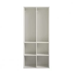 Lauren Kids White 4 Cube Storage with Open Coat Locker by Ameriwood Home