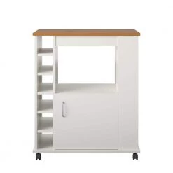 Harding White Kitchen Cart by Ameriwood Home