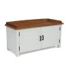 Portsmouth 22.5 in. Wood White and Oak Storage Bench by HOMESTYLES
