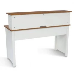 Portsmouth 54 in. W Rectangular Wood 4-Drawer White and Oak Writing Desk and Hutch by HOMESTYLES -Deals HOMESTYLES Store white and oak homestyles writing desks 5186 152 76 1000