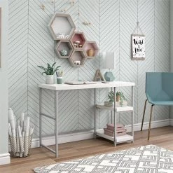 Vivian White Kids Desk with Reversible Shelves by Ameriwood Home 13 Vivian White Kids Desk with Reversible Shelves by Ameriwood Home -Deals HOMESTYLES Store white gray ameriwood home kids desks de82148 31 1000