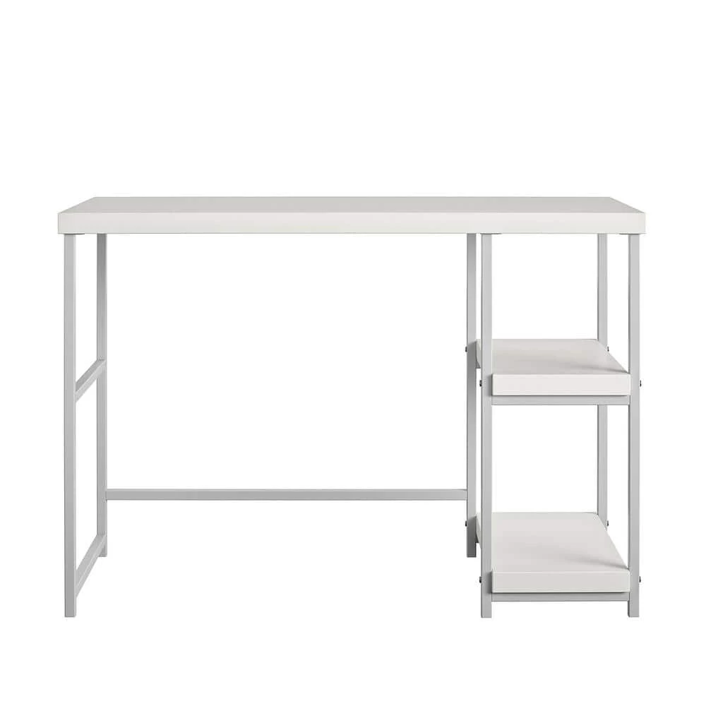 Vivian White Kids Desk with Reversible Shelves by Ameriwood Home 1 Vivian White Kids Desk with Reversible Shelves by Ameriwood Home