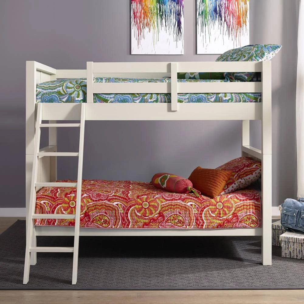 Naples Off White Twin Over Twin Bunk Bed by HOMESTYLES 4 Naples Off White Twin Over Twin Bunk Bed by HOMESTYLES - Image 4