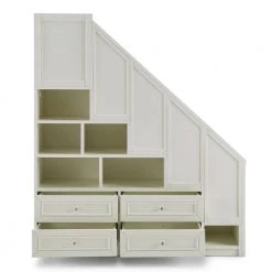 Naples Off White Twin Over Full Bunk Bed with Steps by HOMESTYLES -Deals HOMESTYLES Store white homestyles bunk beds 5530 56 4f 1000