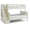Naples Off White Twin Over Full Bunk Bed with Steps by HOMESTYLES