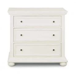 Dover 3-Drawer White Chest of Drawers by HOMESTYLES