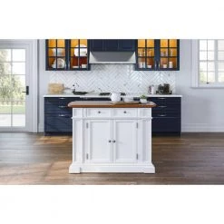 Americana White Kitchen Island With Drop Leaf by HOMESTYLES -Deals HOMESTYLES Store white homestyles kitchen islands 5002 94 31 1000