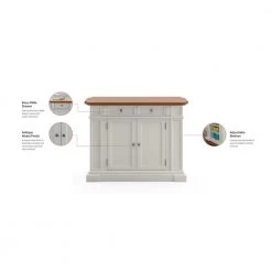 Americana White Kitchen Island With Drop Leaf by HOMESTYLES -Deals HOMESTYLES Store white homestyles kitchen islands 5002 94 4f 1000