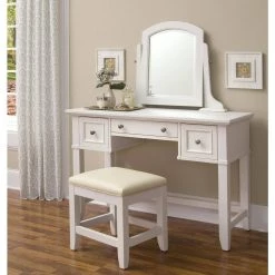 Naples White Vanity Bench by HOMESTYLES 7 Naples White Vanity Bench by HOMESTYLES -Deals HOMESTYLES Store white homestyles makeup vanities 5530 28 31 1000
