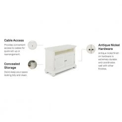 Dover 44 in. White Wood TV Stand Fits TVs Up to 50 in. with Storage Doors by HOMESTYLES -Deals HOMESTYLES Store white homestyles tv stands 5427 09 fa 1000