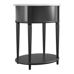 Abelia 21.6 in. Black with Faux Marble Top Round End Table with Drawer and Shelf by Ameriwood Home 15 Abelia 21.6 in. Black with Faux Marble Top Round End Table with Drawer and Shelf by Ameriwood Home -Deals HOMESTYLES Store white marble ameriwood home end side tables hd29554 66 1000