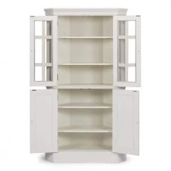 Seaside Lodge White Corner Pantry by HOMESTYLES -Deals HOMESTYLES Store white wash homestyles pantry cabinets 5523 68 1f 1000