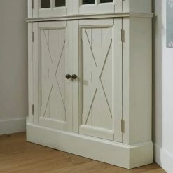 Seaside Lodge White Corner Pantry by HOMESTYLES -Deals HOMESTYLES Store white wash homestyles pantry cabinets 5523 68 66 1000
