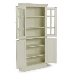 Seaside Lodge White Corner Pantry by HOMESTYLES -Deals HOMESTYLES Store white wash homestyles pantry cabinets 5523 68 c3 1000