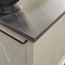 Seaside White Kitchen Cart with Stainless Steel Top by HOMESTYLES -Deals HOMESTYLES Store white with stainless steel top homestyles kitchen carts 5523 952 44 1000