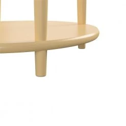 Abelia 21.6 in. Pale Yellow Round End Table with Drawer and Shelf by Ameriwood Home -Deals HOMESTYLES Store yellow ameriwood home end side tables hd36795 1d 1000